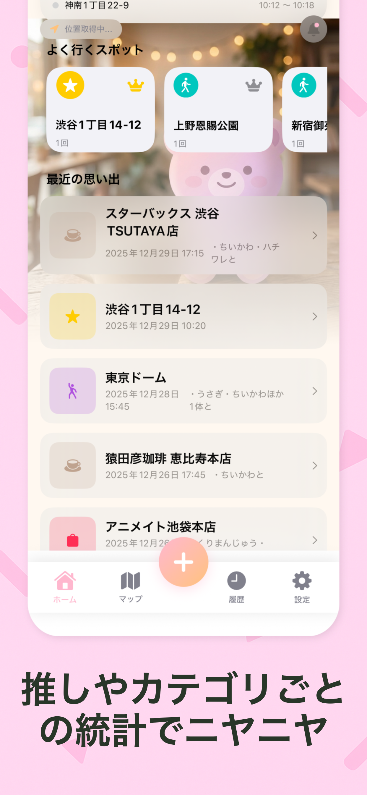 推しやカテゴリごとの統計